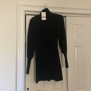 NWT Zara Black Turtleneck dress